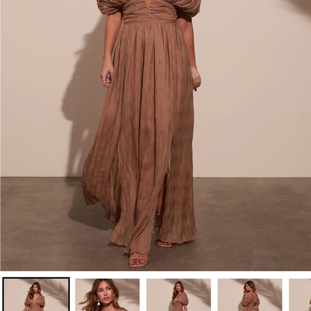 Elegant Brown Maxi Dress 
New with tags